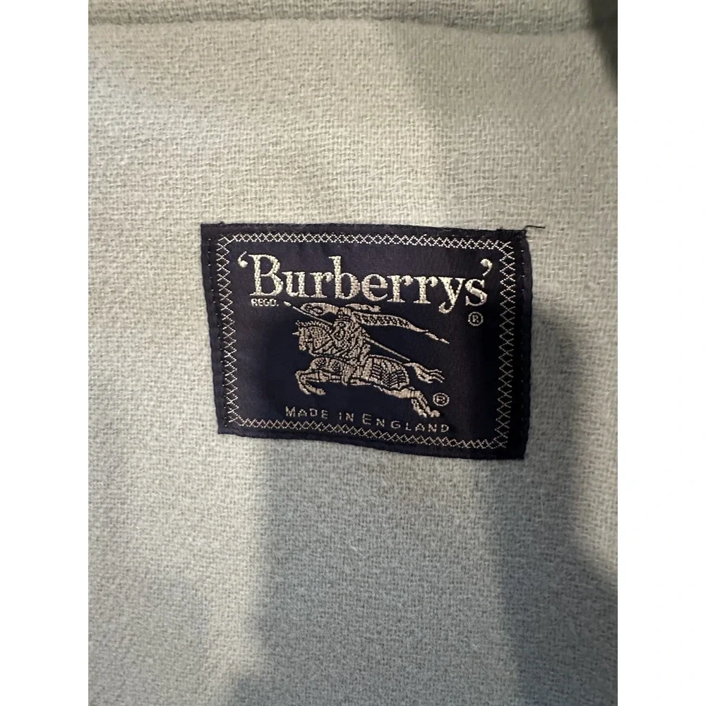 Vintage Authentic Burberry London England Duffle Coat 100% Wool Hooded Sz Med - Picture 10 of 16